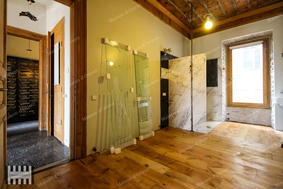 1+1 Flat with City and Sea View for Rent in Galata