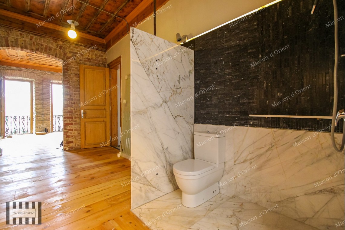 1+1 Flat with City and Sea View for Rent in Galata