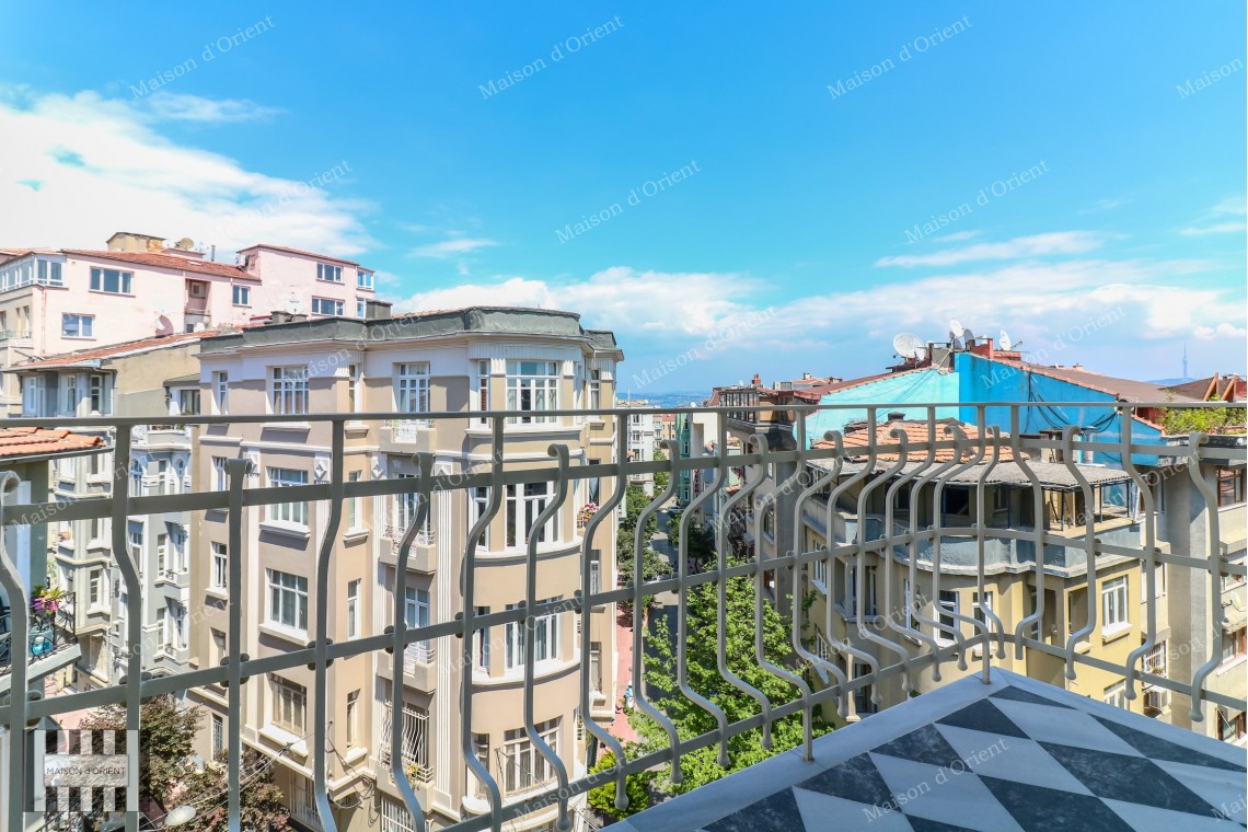 110sqm Furnished Flat with View for Rent in Cihangir