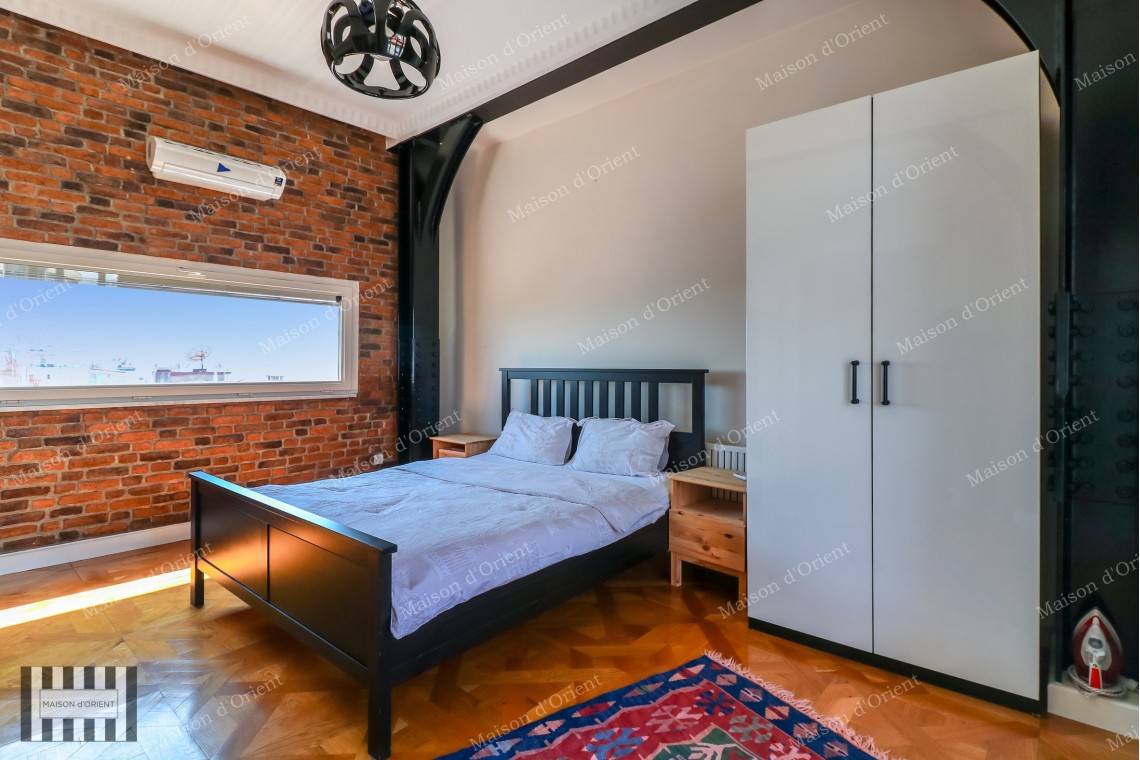 110sqm Furnished Flat with View for Rent in Cihangir