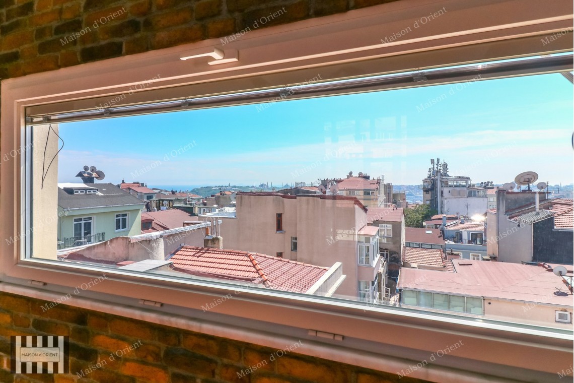 110sqm Furnished Flat with View for Rent in Cihangir