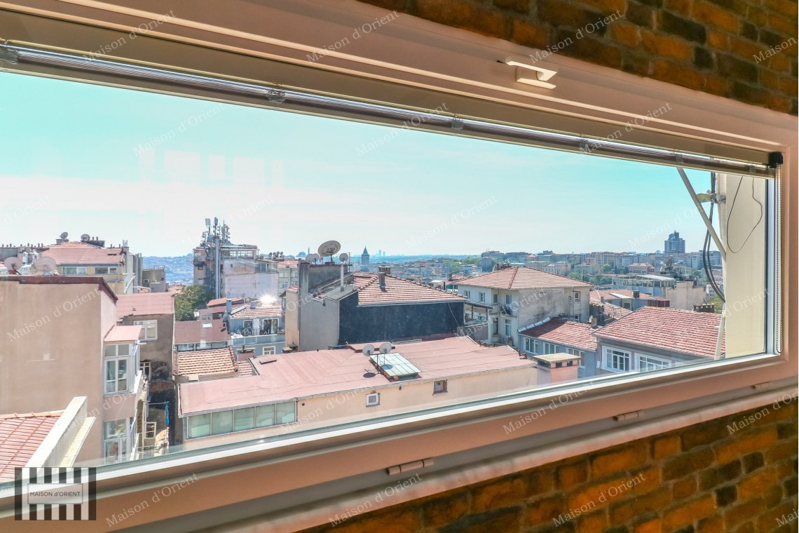 110sqm Furnished Flat with View for Rent in Cihangir