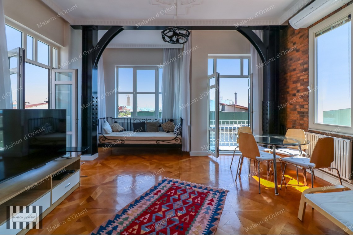 110sqm Furnished Flat with View for Rent in Cihangir