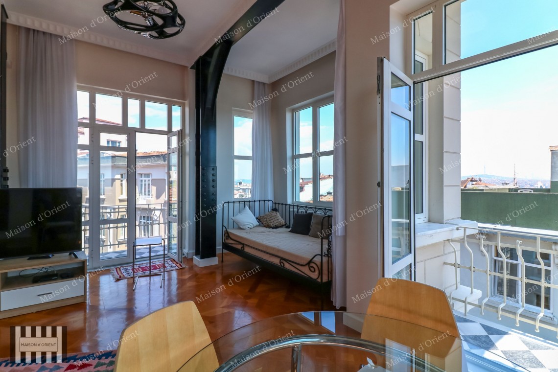 110sqm Furnished Flat with View for Rent in Cihangir