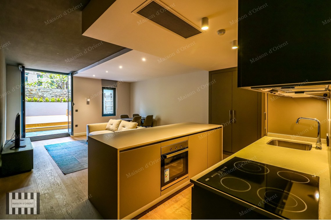 2+1 Furnished Garden Duplex for Rent in New Project, Galata