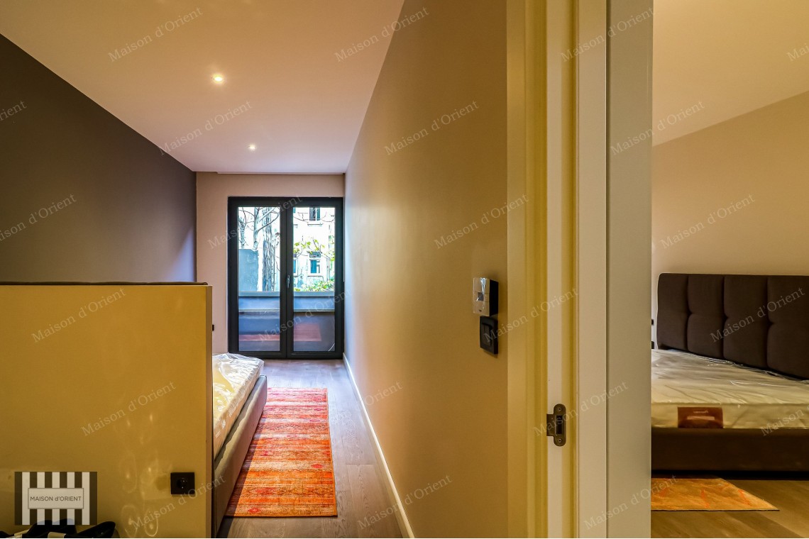2+1 Furnished Garden Duplex for Rent in New Project, Galata