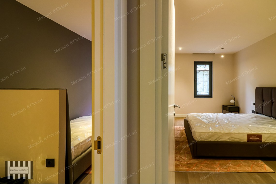 2+1 Furnished Garden Duplex for Rent in New Project, Galata