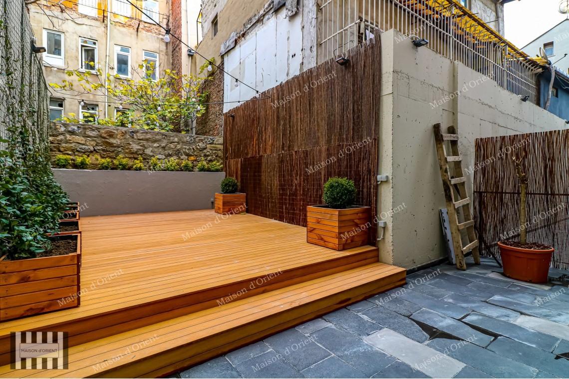 2+1 Furnished Garden Duplex for Rent in New Project, Galata