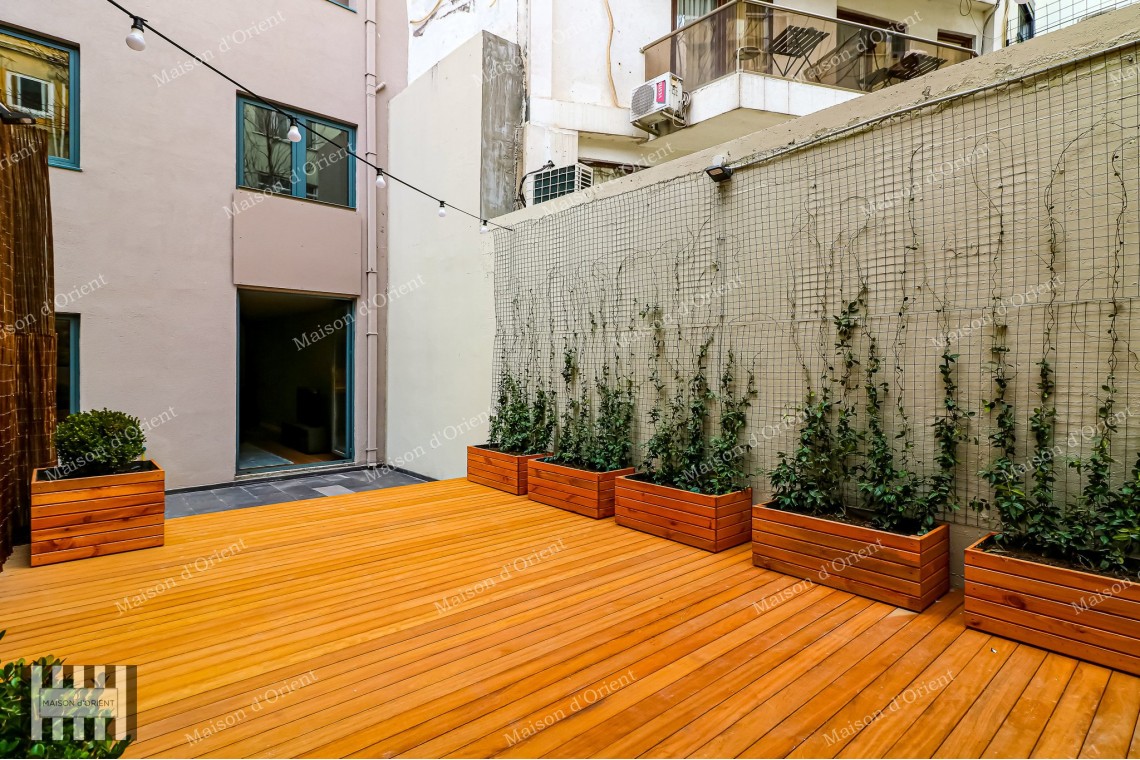 2+1 Furnished Garden Duplex for Rent in New Project, Galata