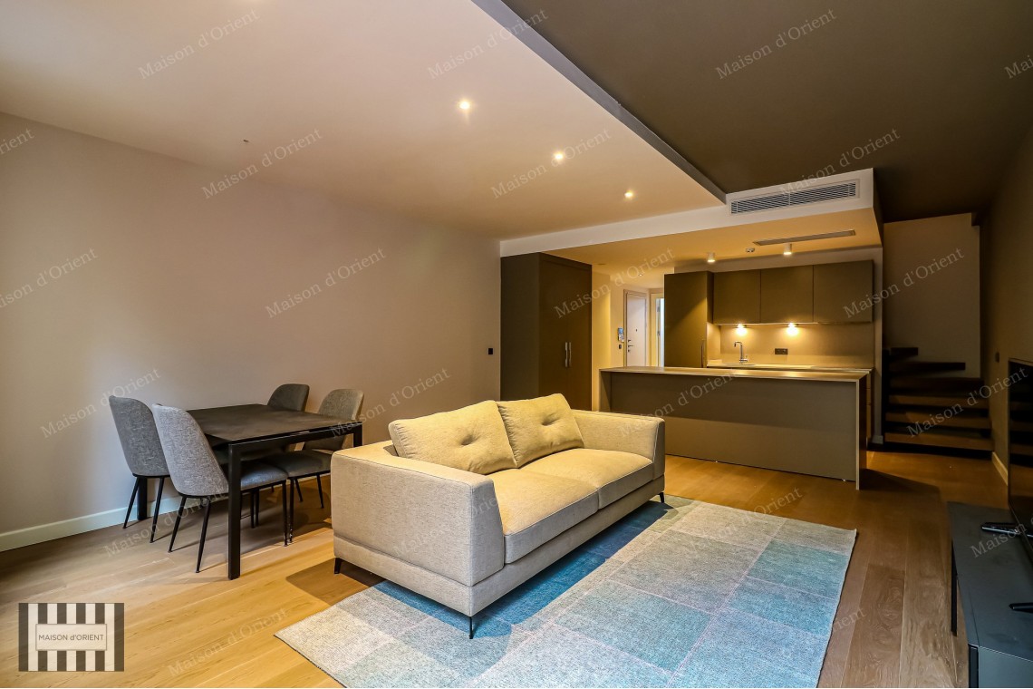 2+1 Furnished Garden Duplex for Rent in New Project, Galata