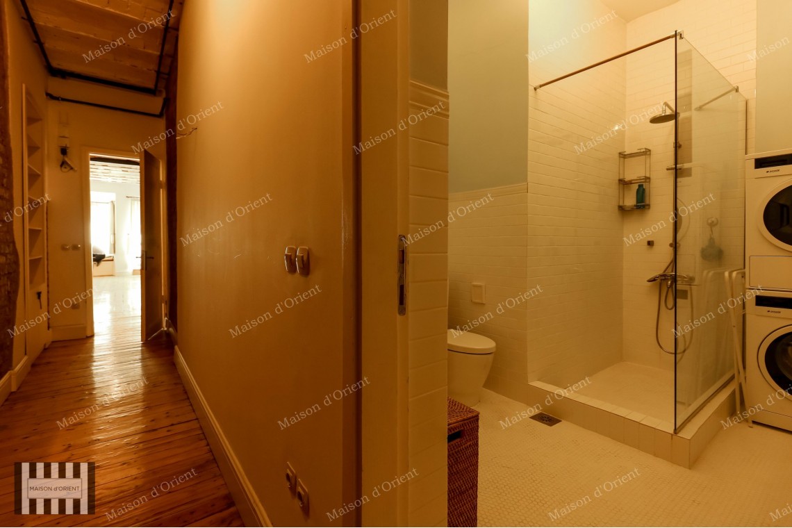  2+1 Flat with View in Historical Building in Galata