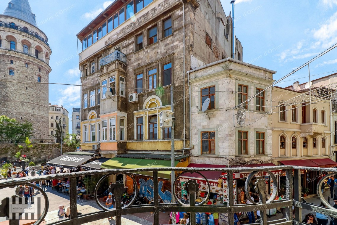  2+1 Flat with View in Historical Building in Galata