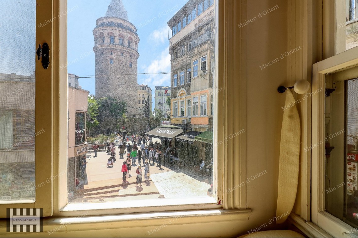  2+1 Flat with View in Historical Building in Galata