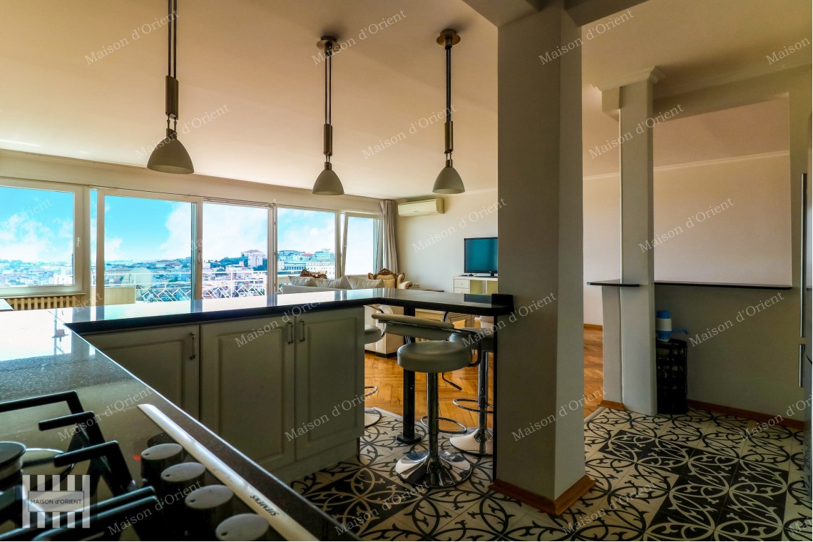 200sqm Furnished Flat with View for Rent in Cihangir