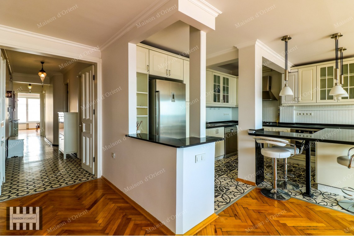200sqm Furnished Flat with View for Rent in Cihangir