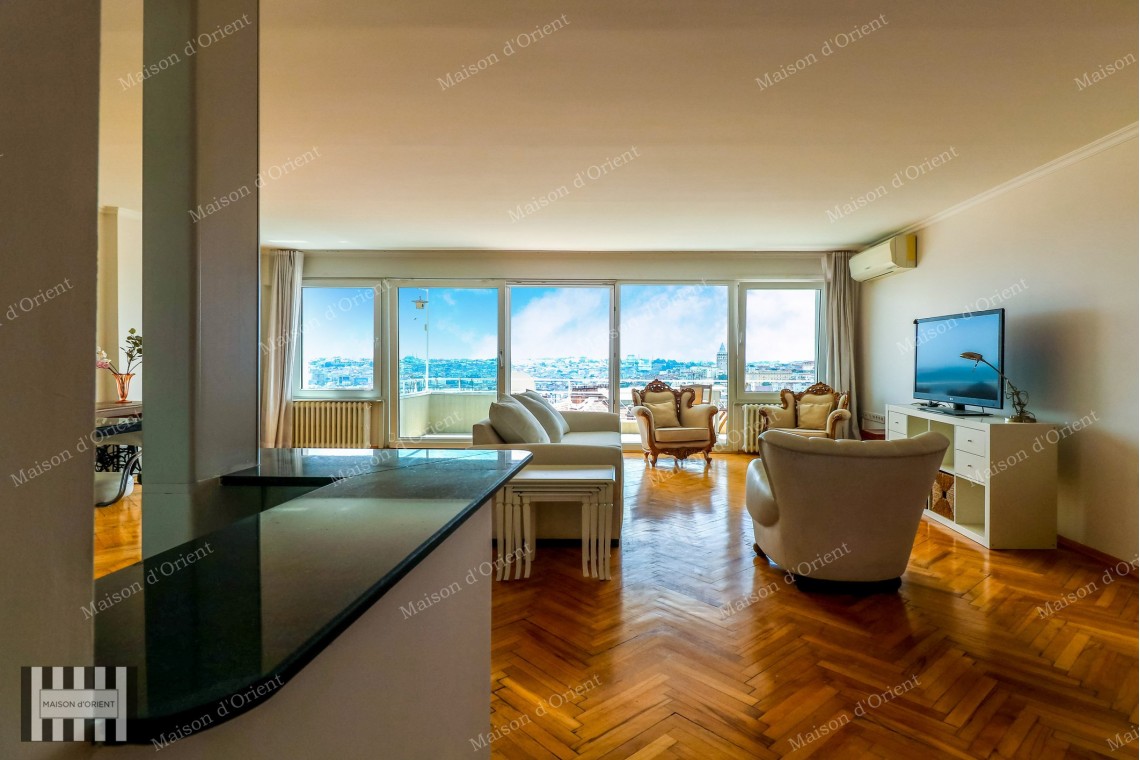 200sqm Furnished Flat with View for Rent in Cihangir