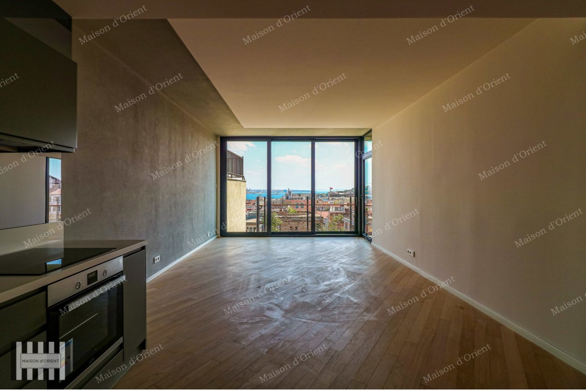 2+1 Flat for Sale in New Project with Balcony and View, Galata