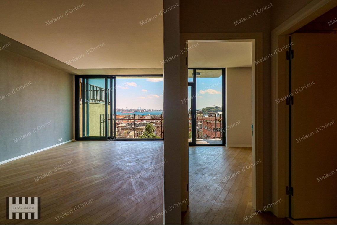 2+1 Flat for Sale in New Project with Balcony and View, Galata