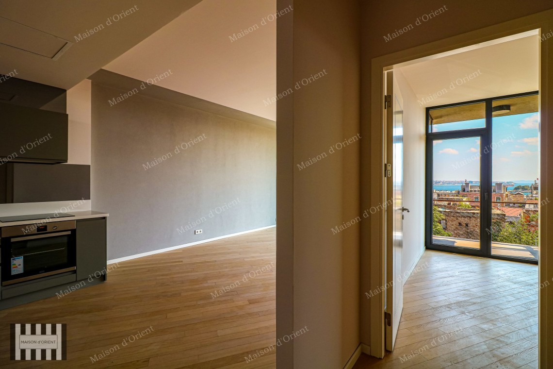 2+1 Flat for Sale in New Project with Balcony and View, Galata