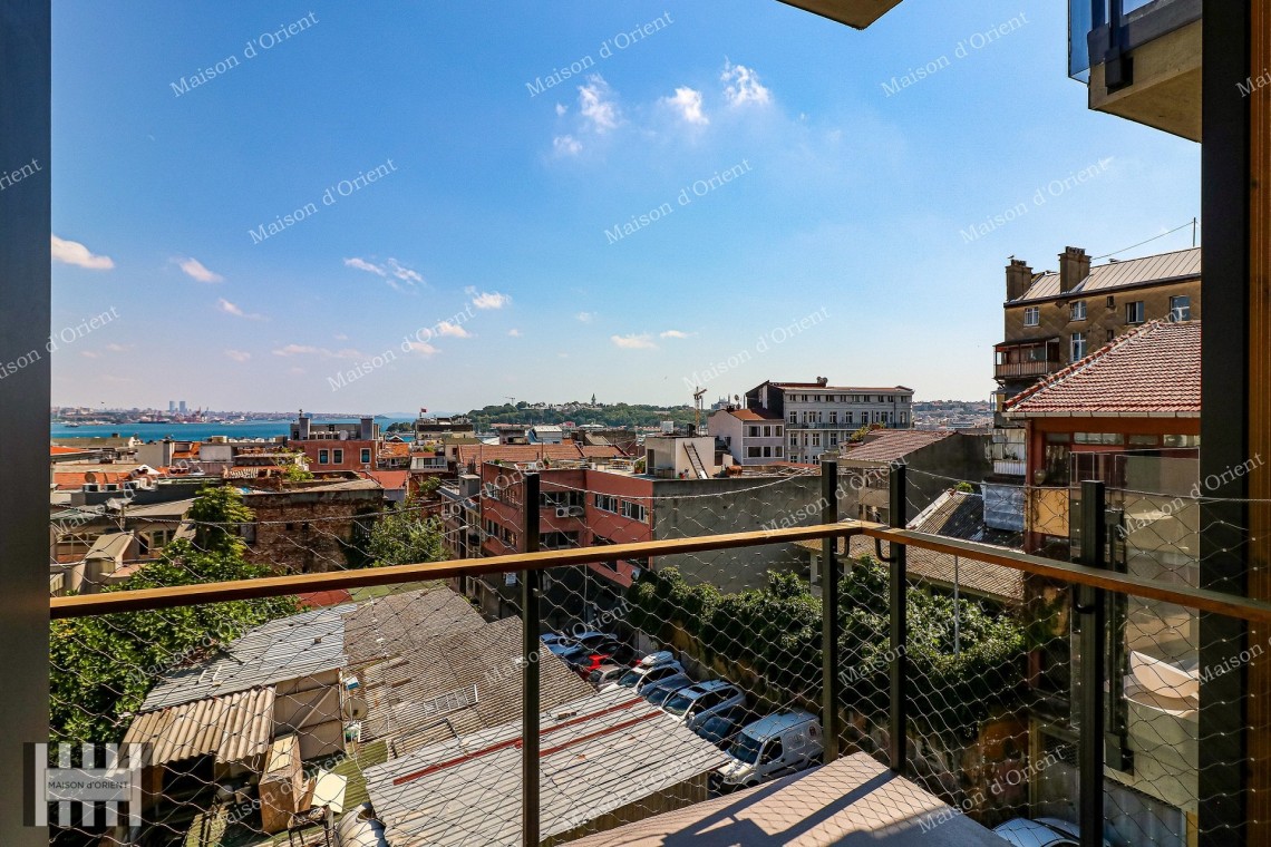 2+1 Flat for Sale in New Project with Balcony and View, Galata