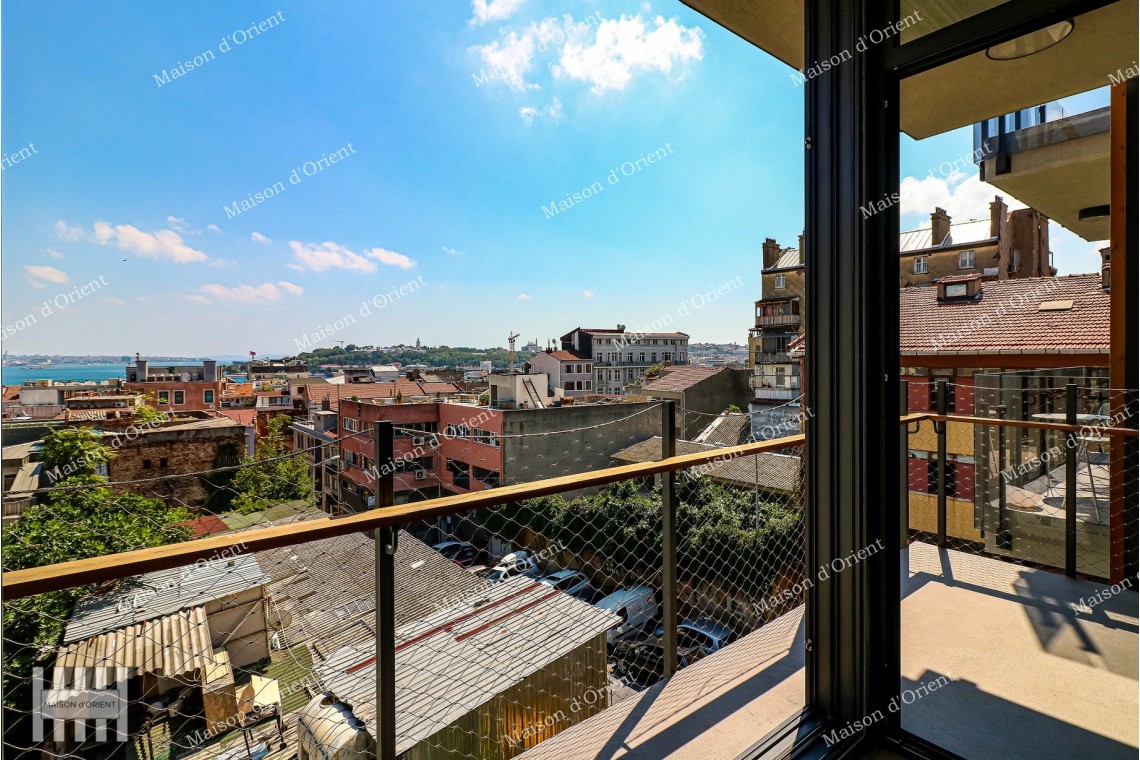 2+1 Flat for Sale in New Project with Balcony and View, Galata