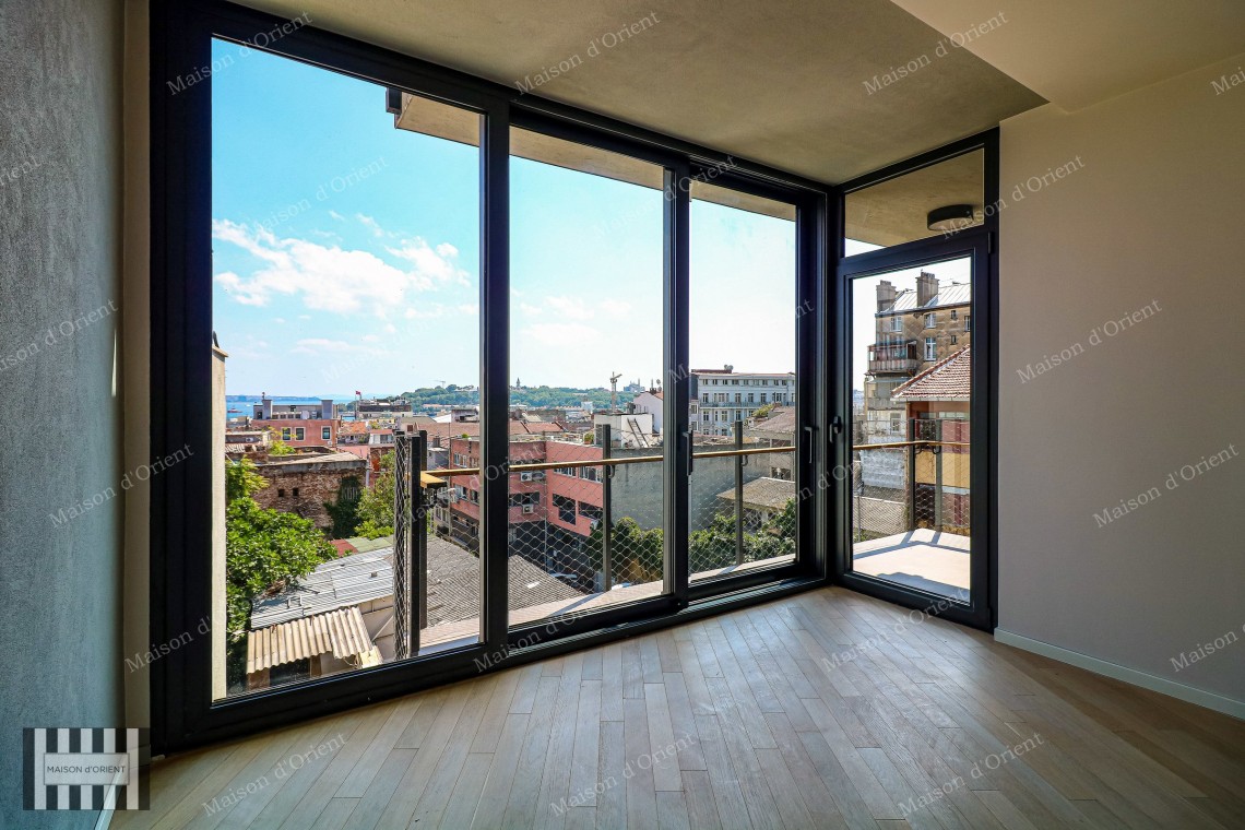 2+1 Flat for Sale in New Project with Balcony and View, Galata