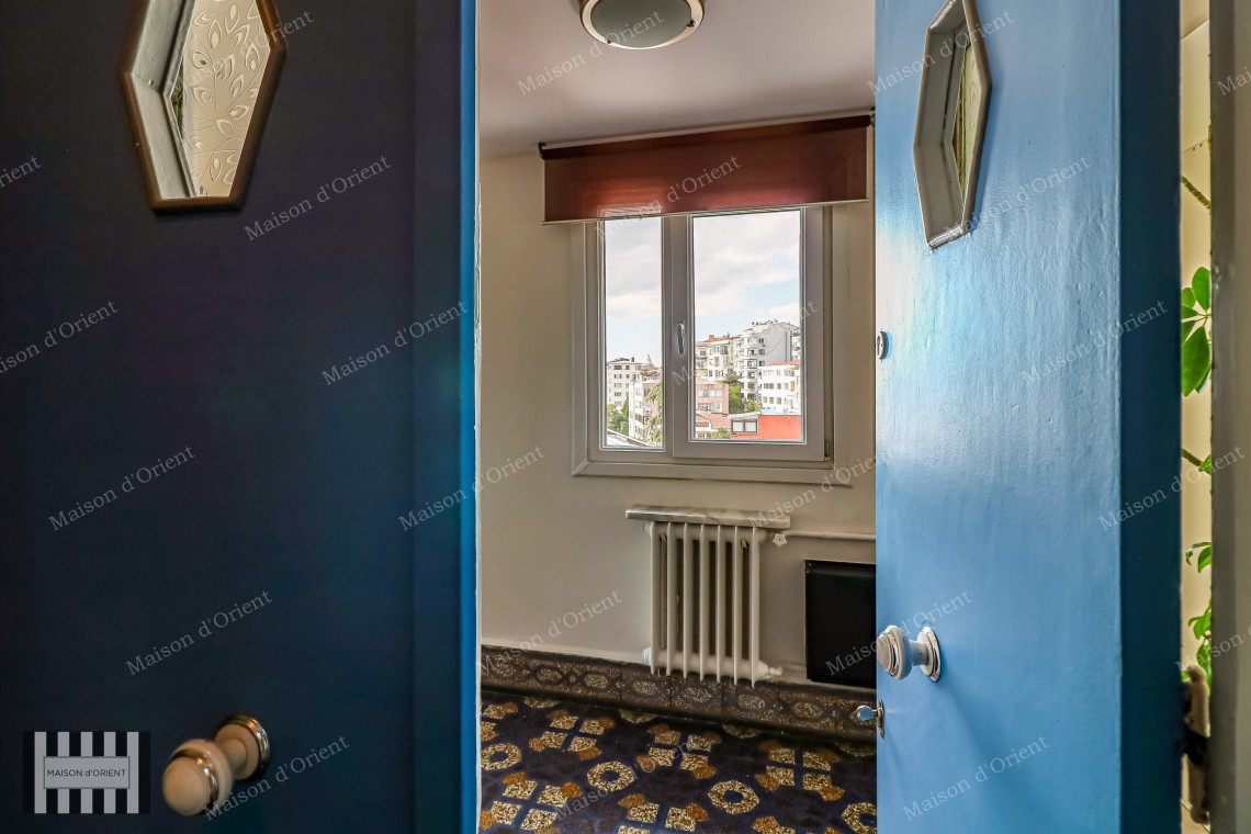 2+1 Flat for Rent with Terrace and Bosphorus View in Cihangir