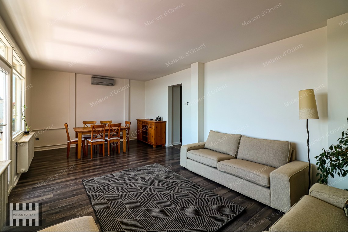 2+1 Flat for Rent with Terrace and Bosphorus View in Cihangir