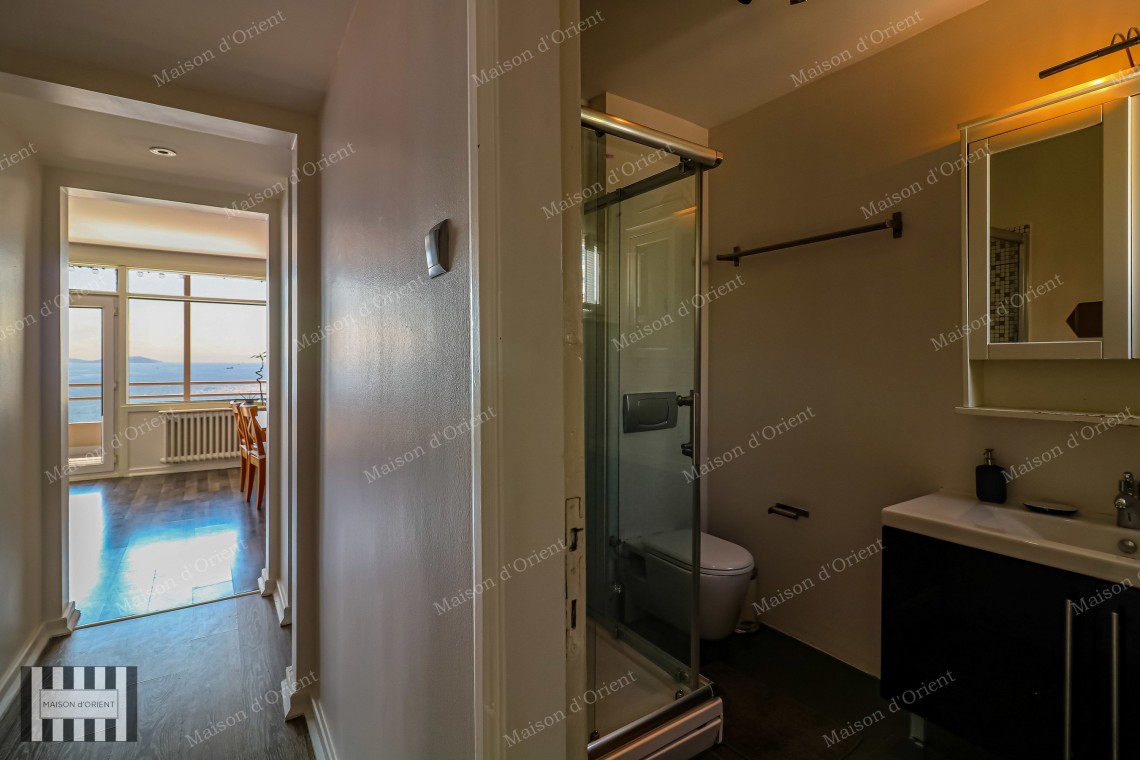 2+1 Flat for Rent with Terrace and Bosphorus View in Cihangir