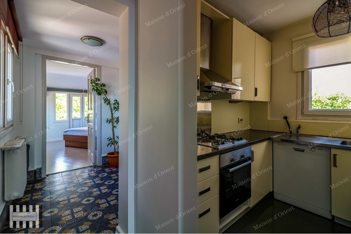2+1 Flat for Rent with Terrace and Bosphorus View in Cihangir