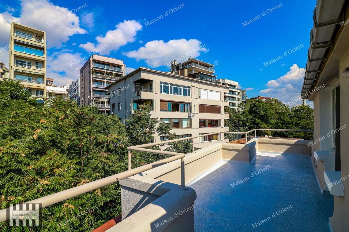 2+1 Flat for Rent with Terrace and Bosphorus View in Cihangir