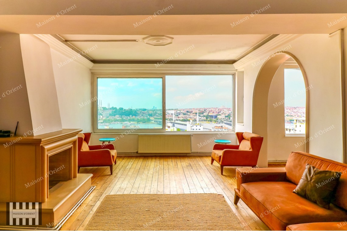 2+1 Duplex with Terrace for Rent in Galata
