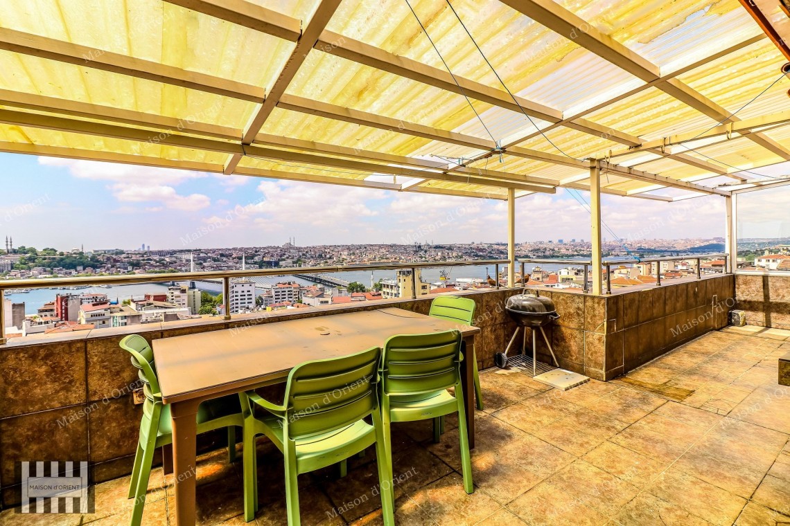2+1 Duplex with Terrace for Rent in Galata