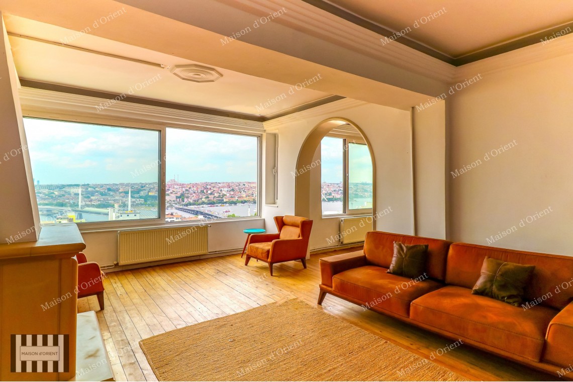 2+1 Duplex with Terrace for Rent in Galata
