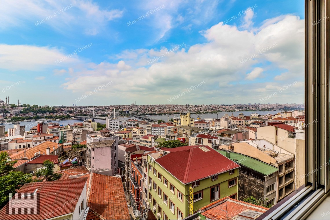 2+1 Duplex with Terrace for Rent in Galata