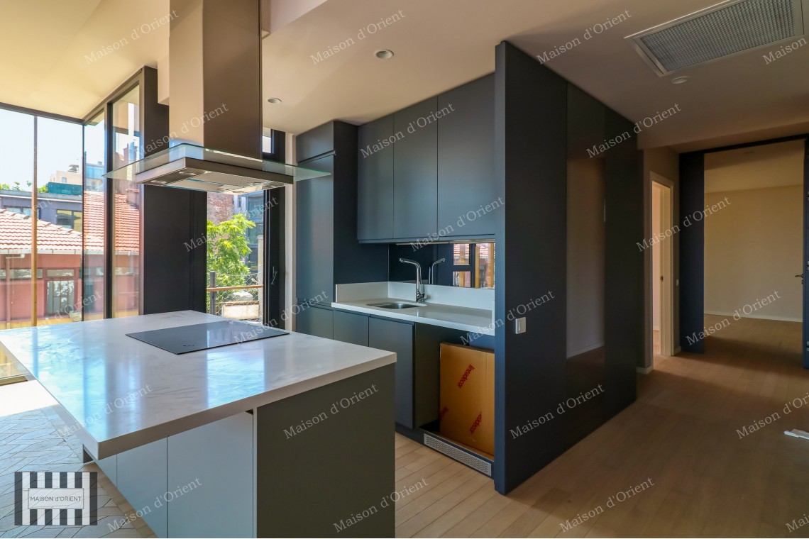 2+1 Flat for Sale with Bosphorus View in New Building, Galata