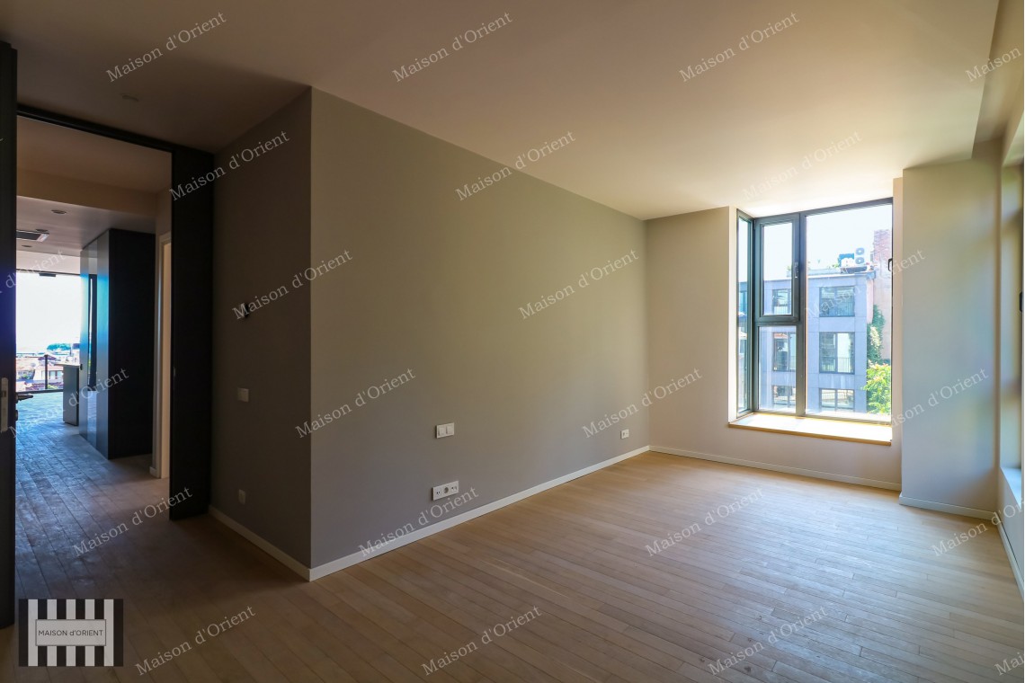2+1 Flat for Sale with Bosphorus View in New Building, Galata