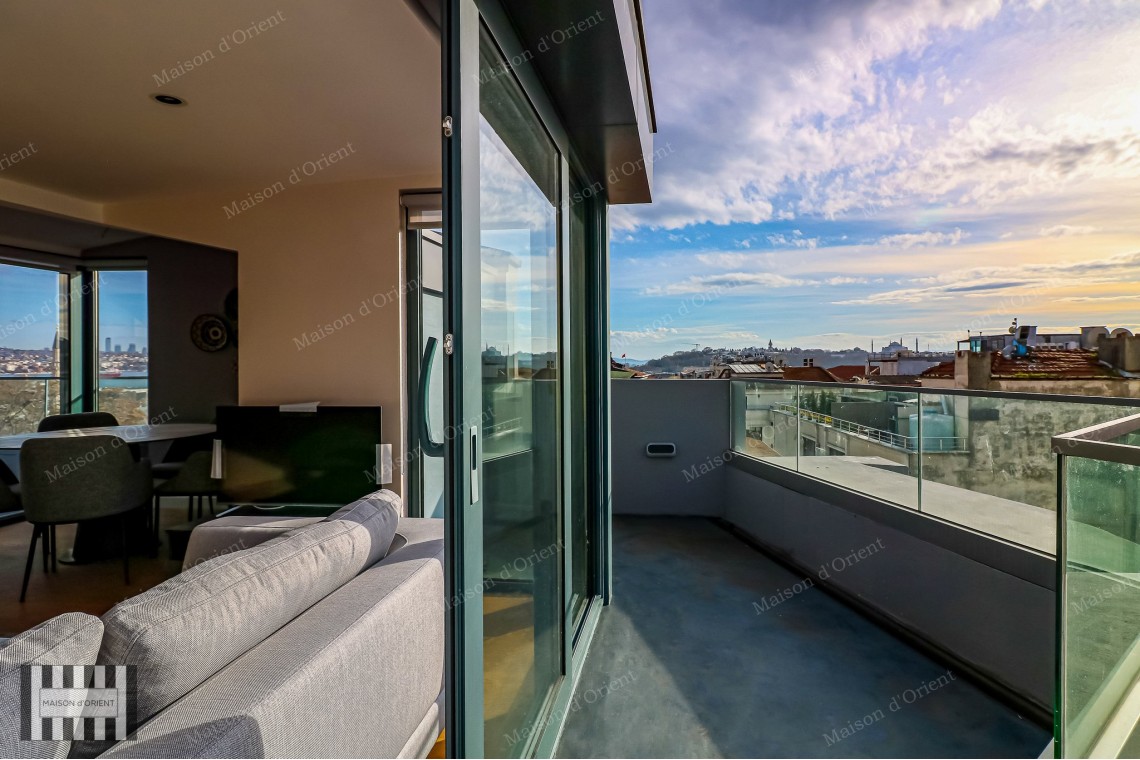 3+1 Furnished Duplex for Rent in New Project, Galata