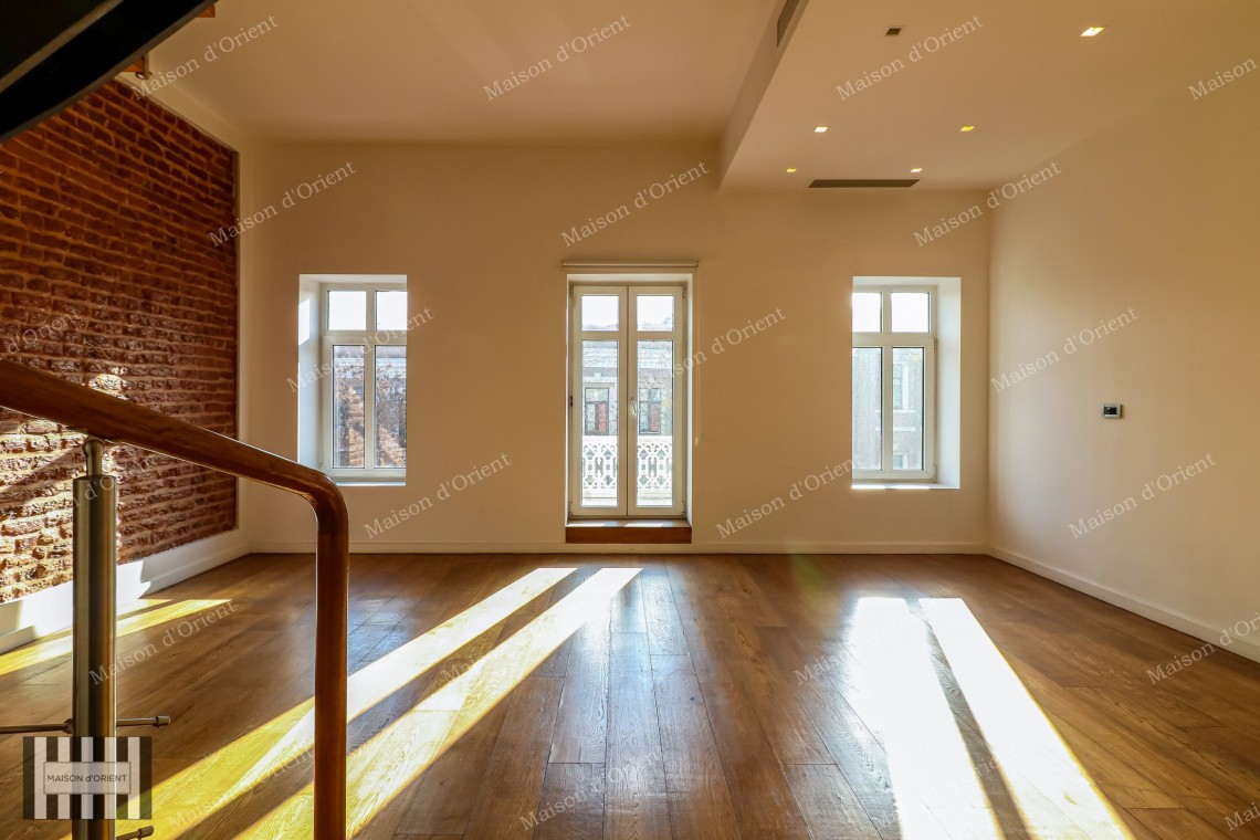 3+1 Duplex Flat with Terrace for Rent in Akaretler Row Houses