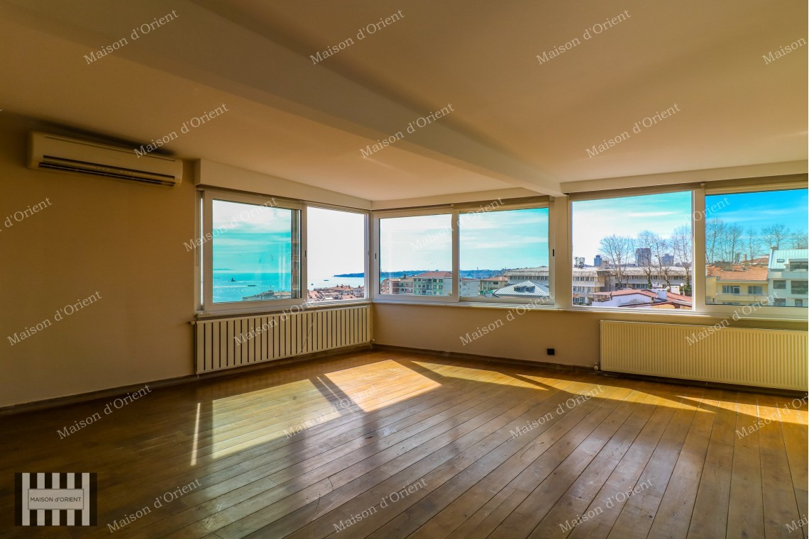 3+1 Duplex with View for Rent in Yildiz, Besiktas