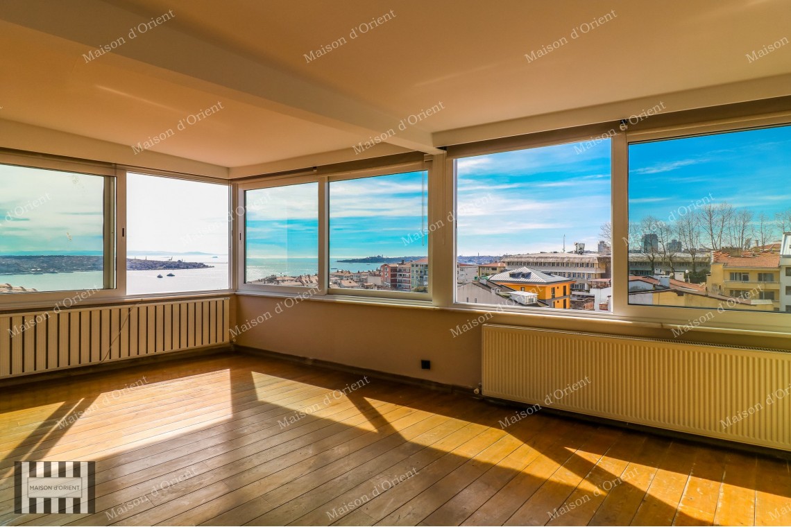 3+1 Duplex with View for Rent in Yildiz, Besiktas