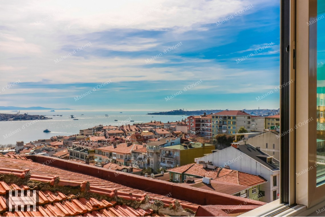 3+1 Duplex with View for Rent in Yildiz, Besiktas