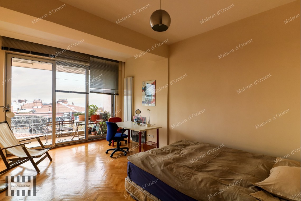 3+1 Furnished Flat with Sea View for Rent in Cihangir