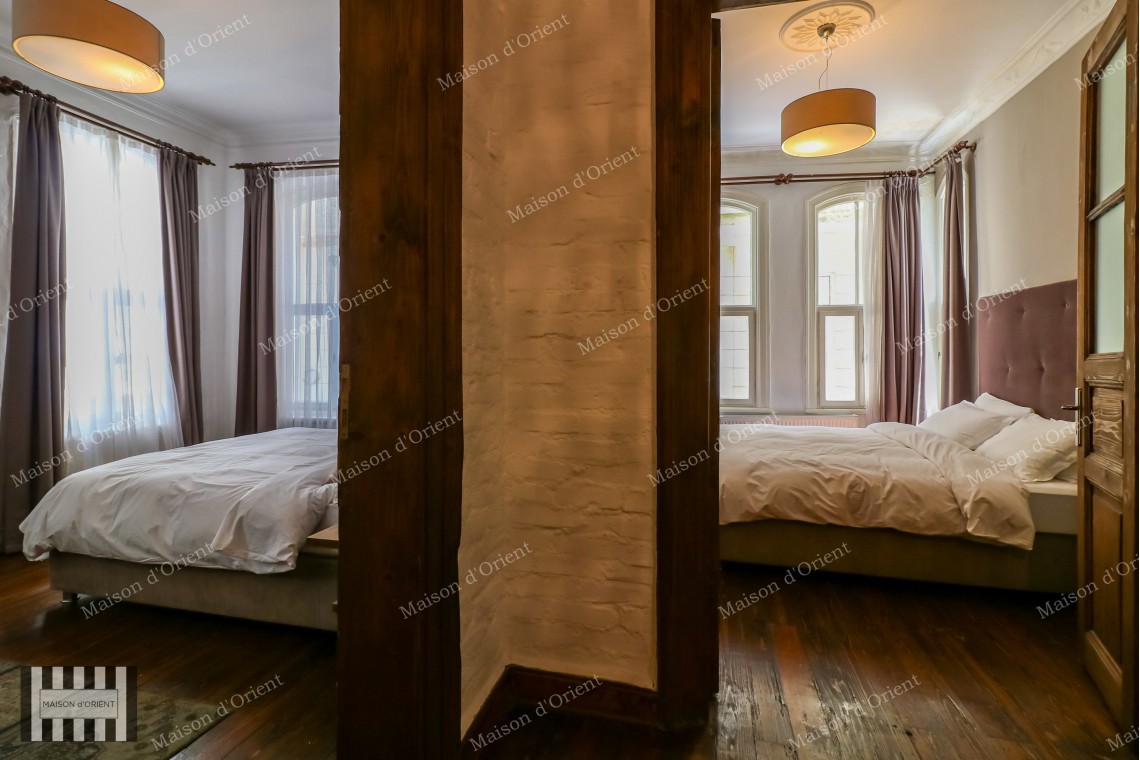 3+2 Flat for Rent in Historical Petraki Building, Galata