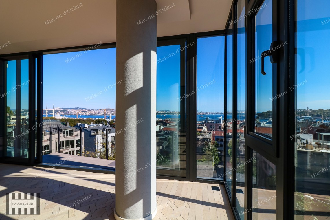 3+2 Duplex for Sale in New Project with Terrace and View, Galata
