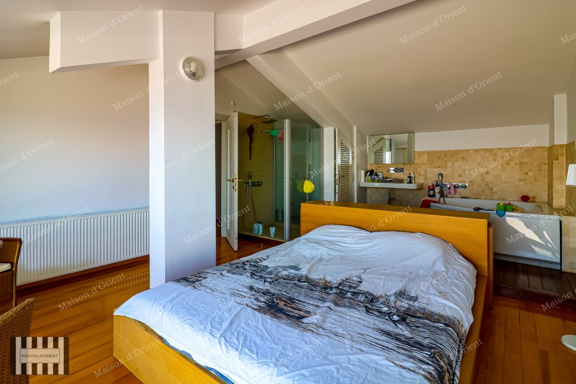 5+1 Duplex Flat for Sale with Terrace and Sea View in Büyükada