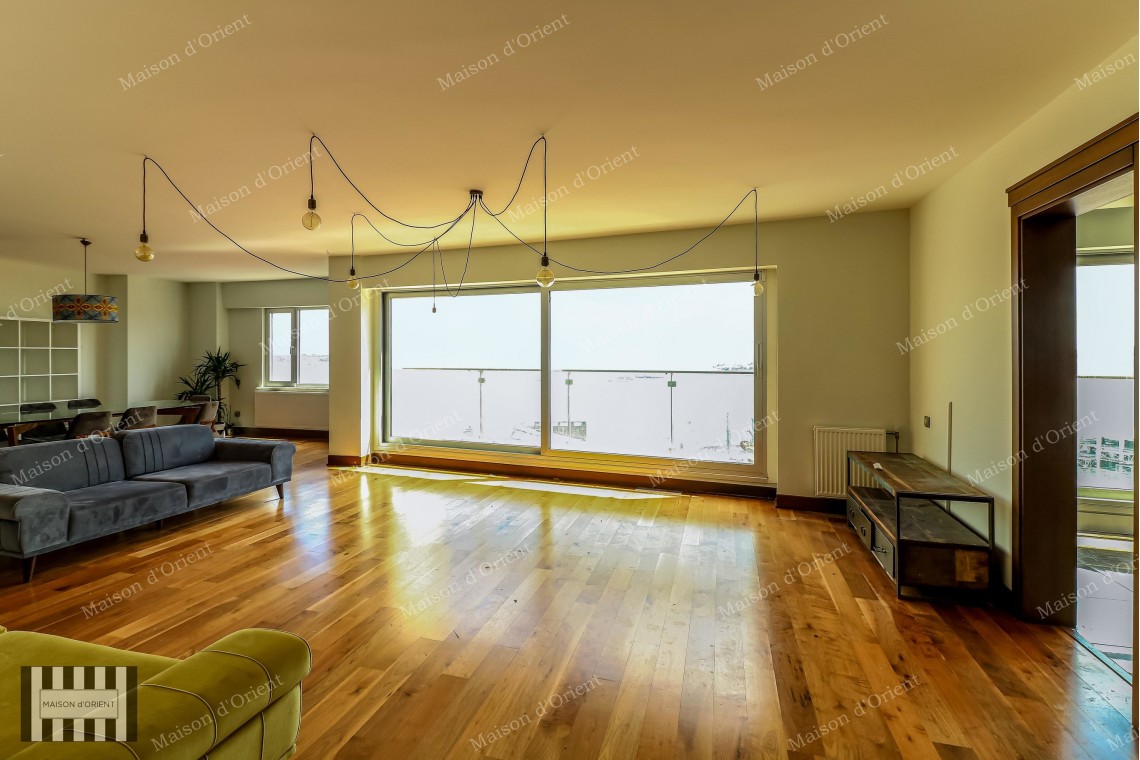 3+1 Flat with Bosphorus View for Rent in Cihangir
