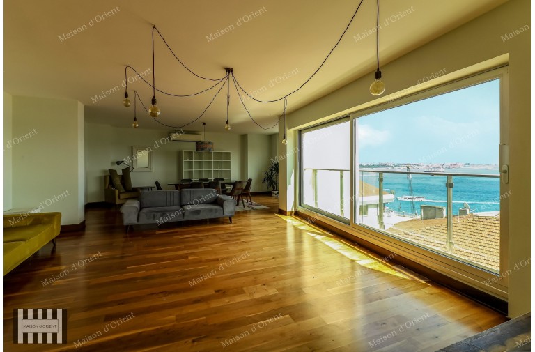 3+1 Flat with Bosphorus View for Rent in Cihangir