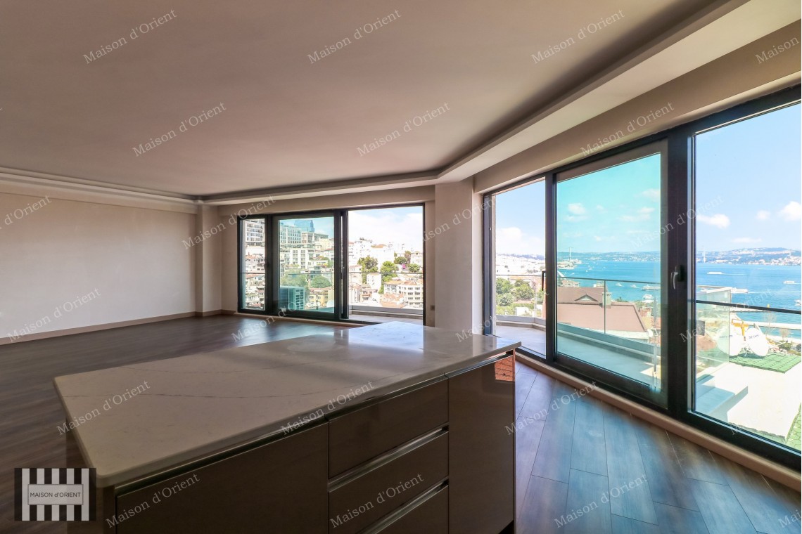 2+1 Rental Flat with Bosphorus View in Cihangir