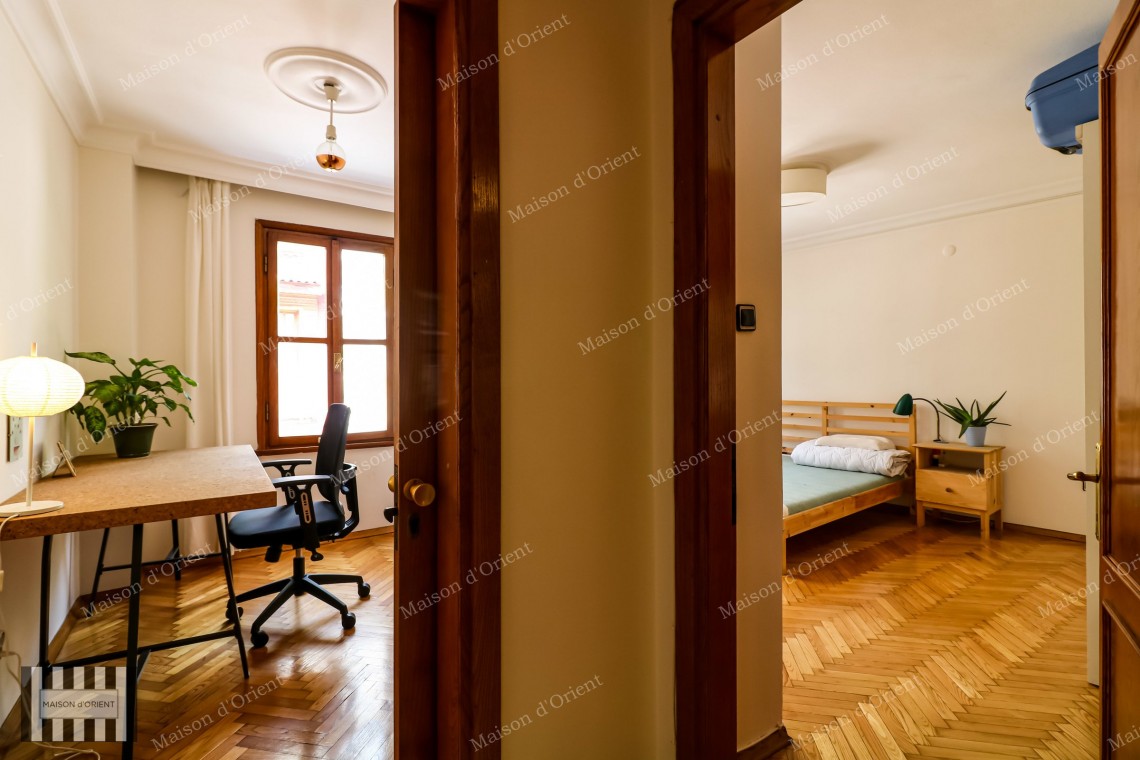 3+1 Rental Flat with Balcony and Bosphorus View in Cihangir